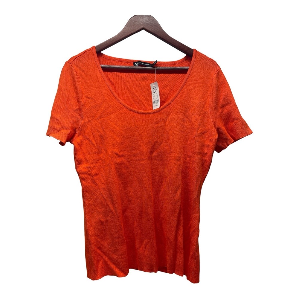 New York Company Women's XL Orange Short Sleeve Shirt